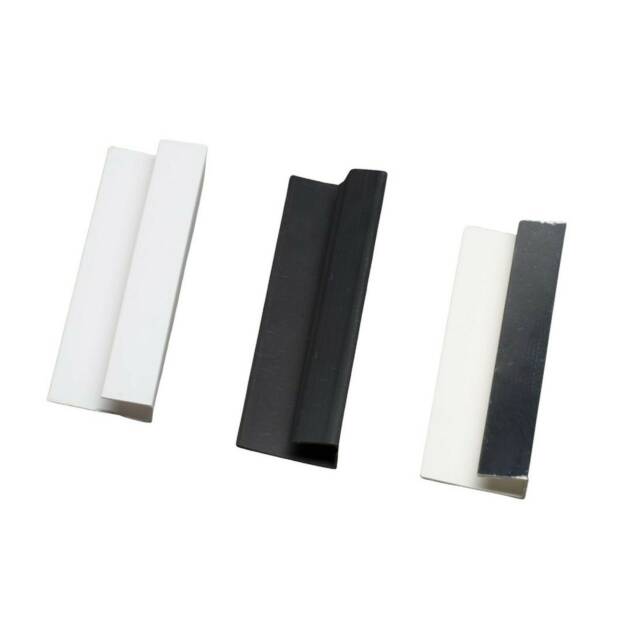 PVC Square End/Finishing Trim - 8mm, black