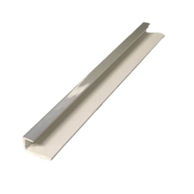 PVC Square End/Finishing Trim - 10mm, silver