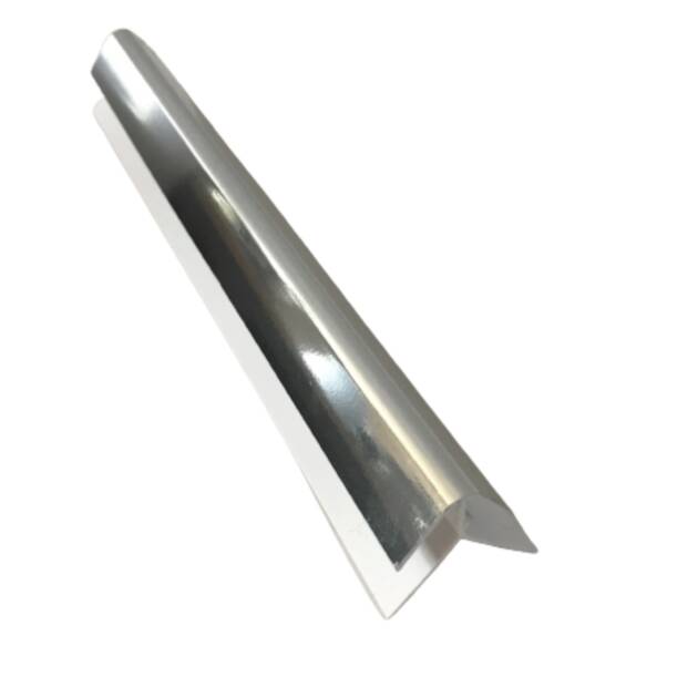 PVC External Corner Wall Trim - 8mm, silver