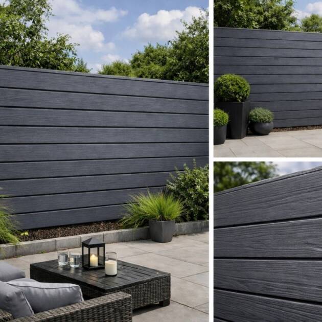 External WPC Cladding Silver Grey