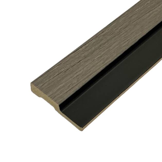 Slat Wall Waterproof Premium - Trims - Grey Oak - Left Hand Trim Large