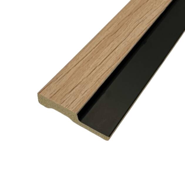 Slat Wall Waterproof Premium - Trims - Light Ash - Left Hand Trim Large