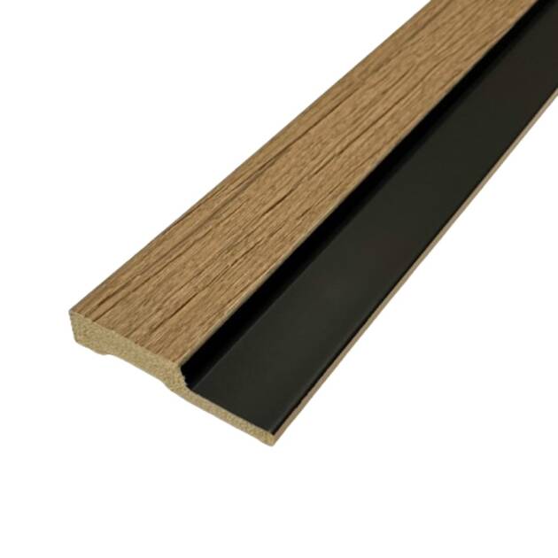 Slat Wall Waterproof Premium - Trims - Natural Oak - Left Hand Trim Large