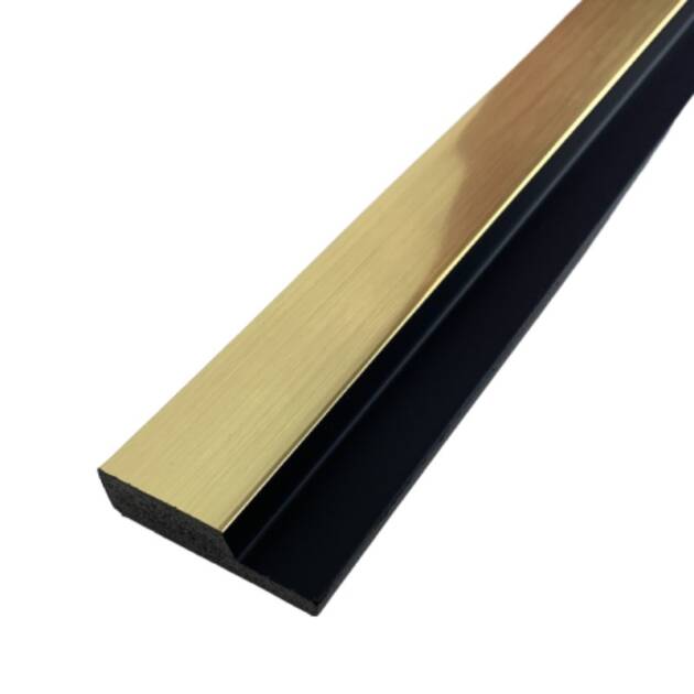 Sulcado Slat Panel 122mm Range - Trims - Gold - Left Hand Trim Large