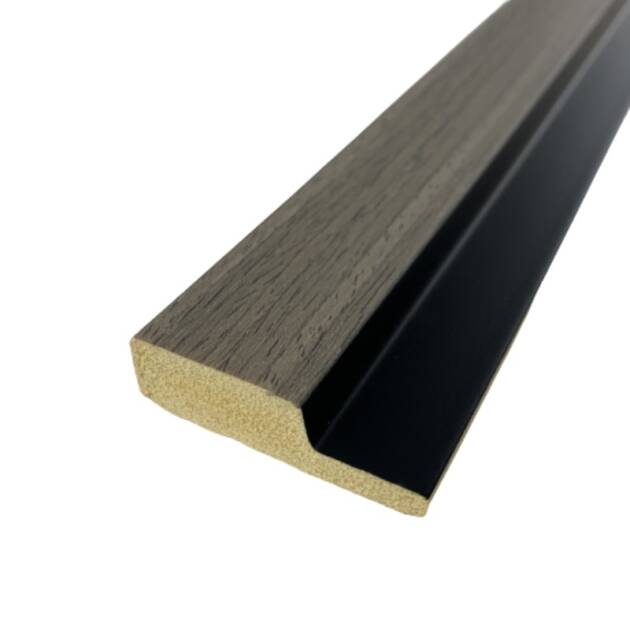 Sulcado Slat Panel 122mm Range - Trims - Grey Oak - Left Hand Trim Large