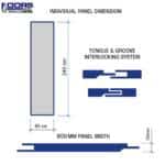 Wall Panel Size Diagram 600mm 2.4m 10mm