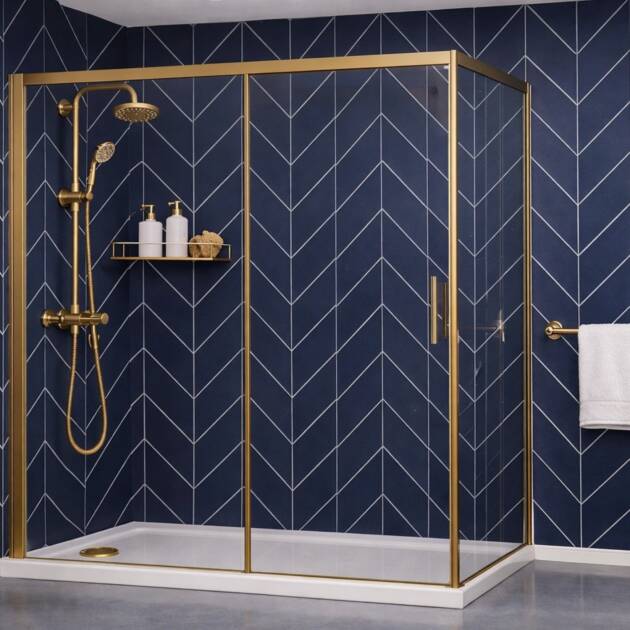 Chevron-navy-blue-cutline-bathroom-shower-panels-scene