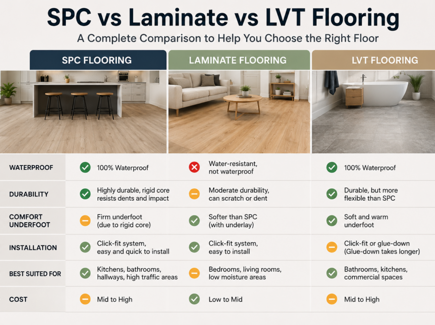SPC vs Laminate vs LVT