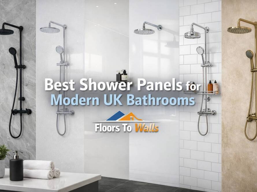 Best shower panels for modern UK bathrooms with marble and high gloss wall panelling