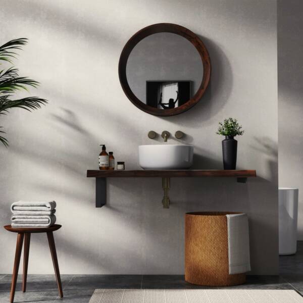 Fife Solid Style Shower Panel 600mm x 2.4m shown in bathroom scene