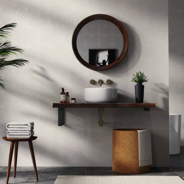 Fife Solid Style Shower Panel 600mm x 2.4m shown in bathroom scene