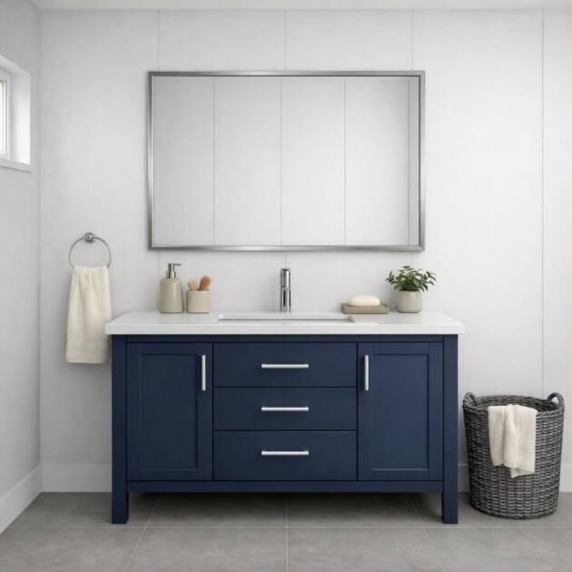 Matt White Solid Shower Panel 600mm x 2.4m with smooth matt finish in bathroom setting solid style