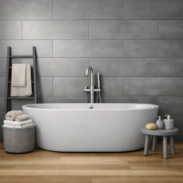Chrome Solid Style Wall Panel - 4 Pack